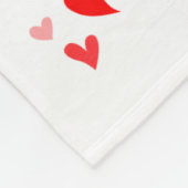 Groovy Valentine Vibes Happy Valentine's Day Girl  Fleece Deken (Hoek)