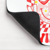 Groovy Valentine Vibes Happy Valentine's Day Girl Muismat (Hoek)