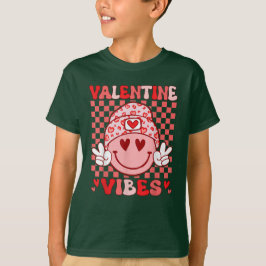 Groovy Valentine Vibes Valentijnsdag T-shirt