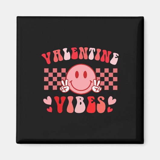 Groovy Valentine Vibes Valentines Day Shirts For G Magneet (Voorkant)