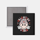 Groovy Valentine Vibes Valentines Day Shirts For G Magneet (Voorkant / Achterkant)