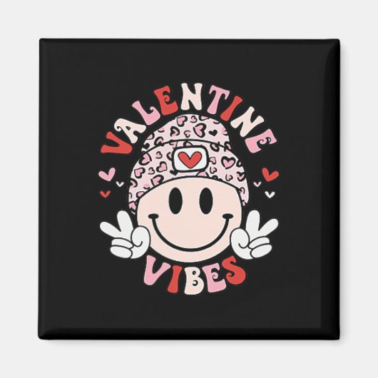 Groovy Valentine Vibes Valentines Day Shirts For G Magneet (Voorkant)