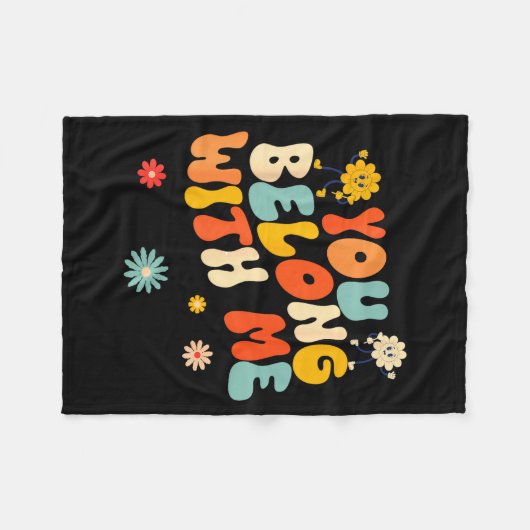 Groovy Valentine - You Belong With Me  Fleece Deken (Voorkant (Horizontaal))