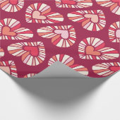 Groovy van de jaren 70 Retro-stijl Heart Pattern Cadeaupapier (Hoek)