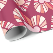 Groovy van de jaren 70 Retro-stijl Heart Pattern Cadeaupapier (Rol Hoek)