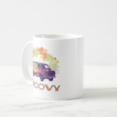 Groovy Van - Retro 70's design Koffiemok (Voorkant links)
