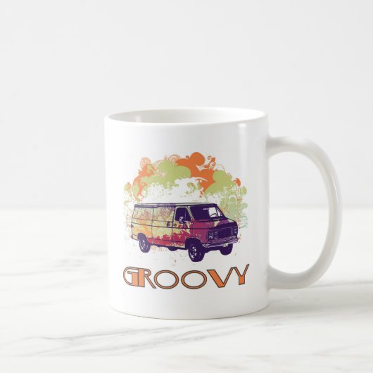 Groovy Van - Retro 70's design Koffiemok (Rechts)