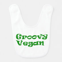 "Groovy vegan" babybib