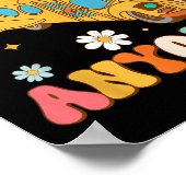 Groovy Veldreis Iedereen School Bus Driver Geel Poster (Hoek)