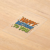 Groovy Verjaardag Acryl Uitnodigingen (Laagn)