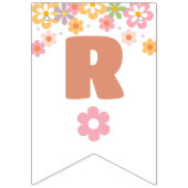 Groovy Verjaardag Daisies Hippie Verjaardag Vlaggetjes (Tweede vlag)