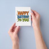 Groovy Verjaardag Flyer (Hand)