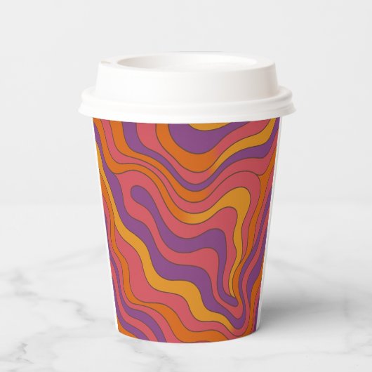 Groovy verjaardagspapier kopjes papieren bekers (Achterkant)