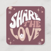 Groovy Verwijs een Vriend Trendy Retro Beauty Salo Aanbevelingskaartje (Voorkant)