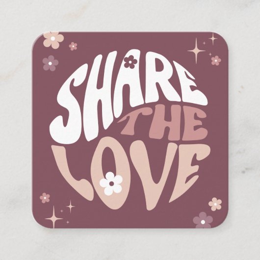 Groovy Verwijs een Vriend Trendy Retro Beauty Salo Aanbevelingskaartje (Voorkant)