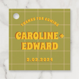 Groovy Vet Groen Geel Rood Funky  Bedankjes Labels