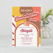 Groovy Vibes Retro bruiloft Kaart (Staand voorkant)