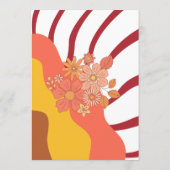 Groovy Vibes Retro bruiloft Programmakaart (Achterkant)