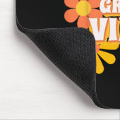 Groovy Vibes Retro terug naar schoolthee Muismat (Hoek)