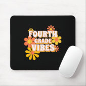 Groovy Vibes Retro terug naar schoolthee Muismat (Met muis)