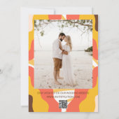 Groovy Vibes Retro Wedding Save the Date (Achterkant)