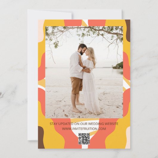 Groovy Vibes Retro Wedding  Save the Date (Achterkant)
