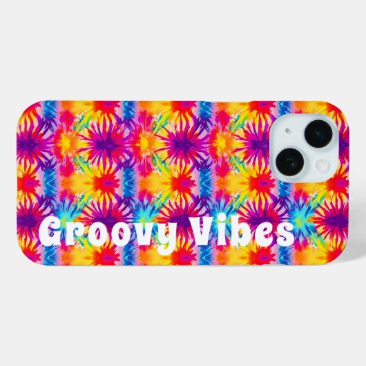 Groovy Vibes Tie Dye Case-Mate iPhone Case (Achterkant (horizontaal))