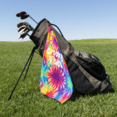 Groovy Vibes Tie Dye Golfhanddoek (Groen)