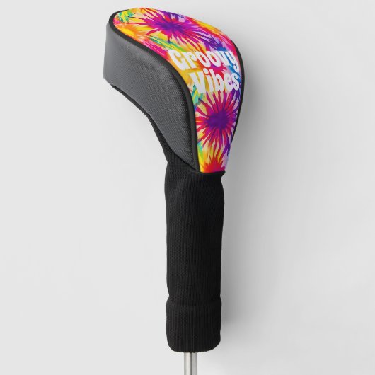 Groovy Vibes Tie Dye  Golfheadcover (Schuin)