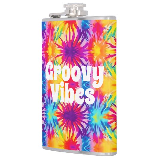 Groovy Vibes Tie Dye  Heupfles (Links)