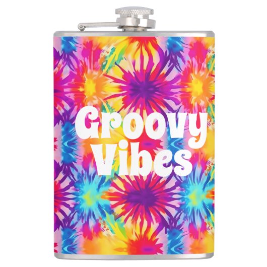 Groovy Vibes Tie Dye  Heupfles (Voorkant)