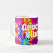 Groovy Vibes Tie Dye Koffiemok (Voorkant links)