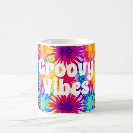 Groovy Vibes Tie Dye Koffiemok (Center)