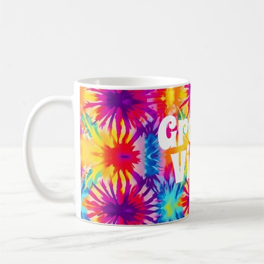 Groovy Vibes Tie Dye Koffiemok (Links)