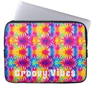 Groovy Vibes Tie Dye  Laptop Sleeve