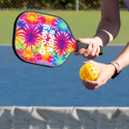 Groovy Vibes Tie Dye  Pickleball Paddle