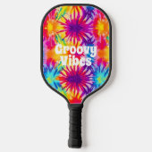 Groovy Vibes Tie Dye  Pickleball Paddle (Achterkant)