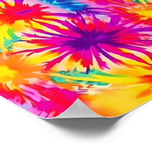 Groovy Vibes Tie Dye  Poster (Hoek)