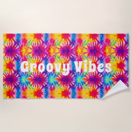 Groovy Vibes Tie Dye  Strandlaken
