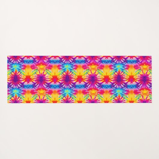 Groovy Vibes Tie Dye  Yogamat (Achterkant (horizontaal))