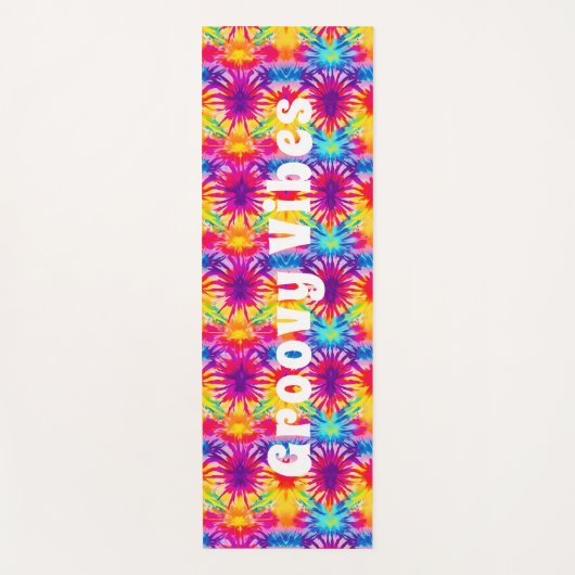 Groovy Vibes Tie Dye  Yogamat (Voorkant)