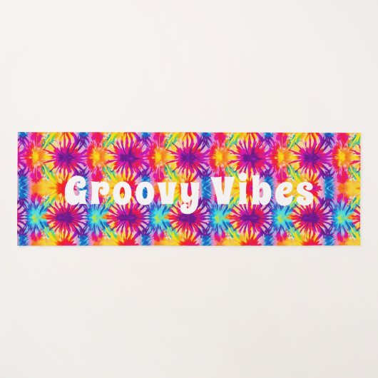 Groovy Vibes Tie Dye  Yogamat (Voorkant (horizontaal))