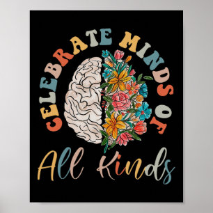 Groovy viert geesten van alle soorten neurodiversi poster