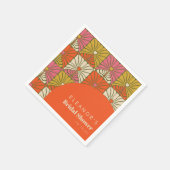 Groovy Vintage Oranje Bruiloftsshower Custom Servet (Hoek)