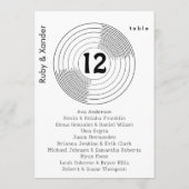 Groovy Vinyl Record Individuele Tafel Zitplaatsen Kaart (Achterkant)