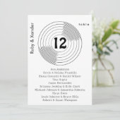 Groovy Vinyl Record Individuele Tafel Zitplaatsen Kaart (Staand voorkant)