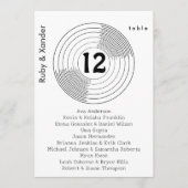 Groovy Vinyl Record Individuele Tafel Zitplaatsen Kaart (Voorkant)