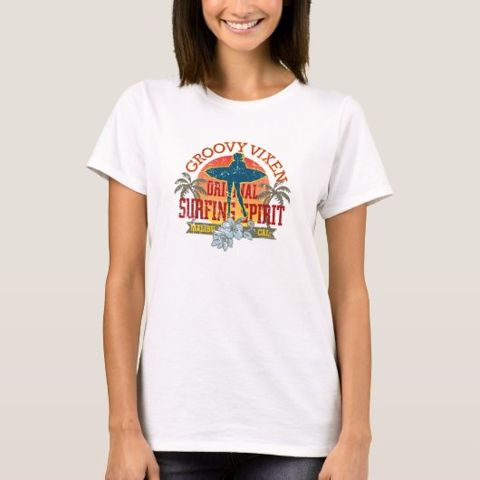 Groovy Vixen Surfer Girl T T-shirt (Voorkant)