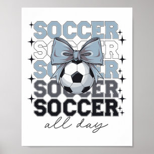 Groovy Voetbal Coquette Striking Meisjes Vrouwen V Poster