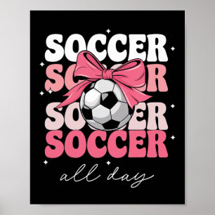 Groovy Voetbal Coquette Striking Meisjes Vrouwen V Poster
